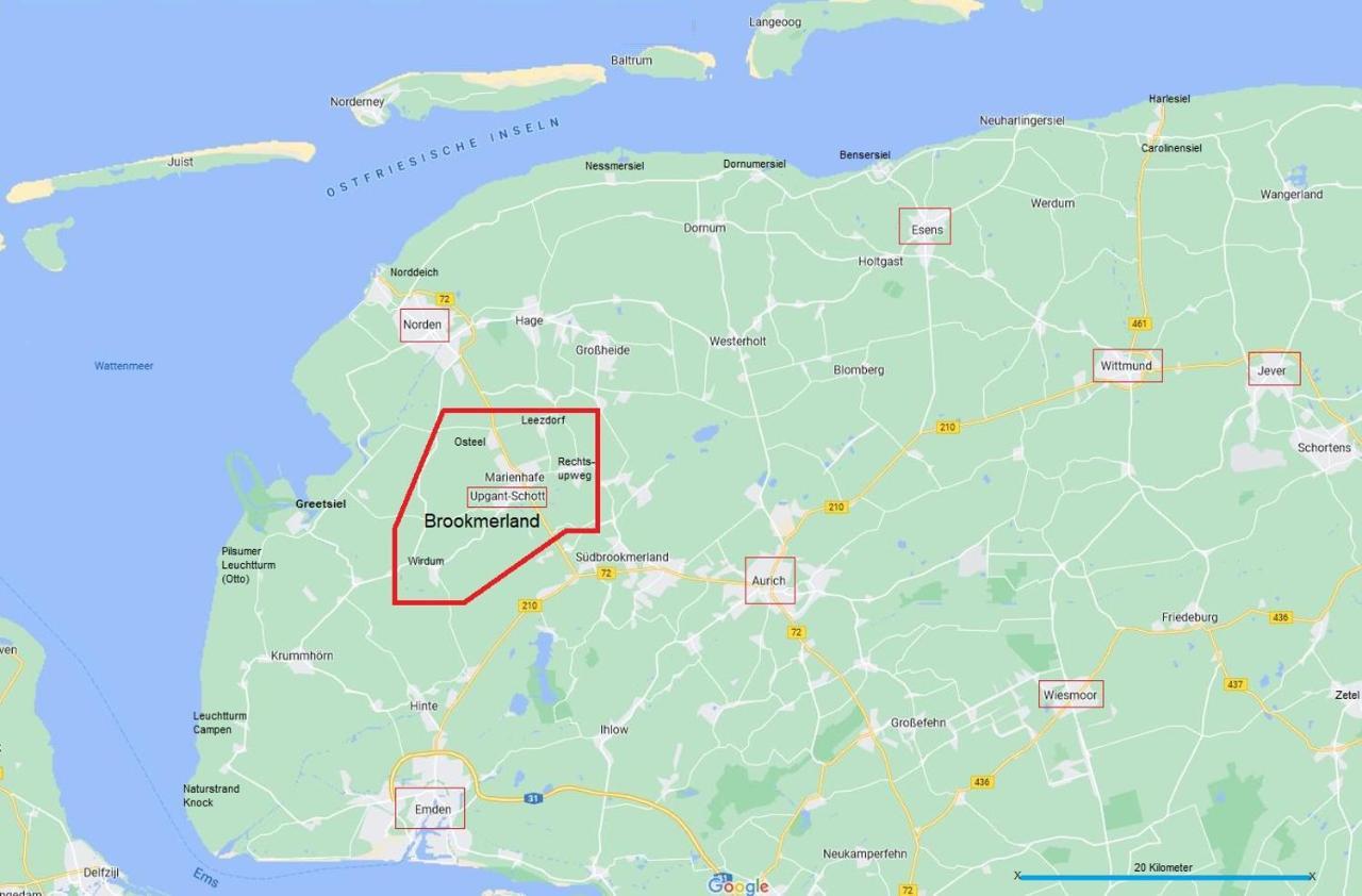 Ostfriesland Apartements -Fewo- Upgant-Schott 외부 사진